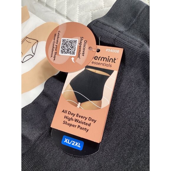 Shapermint Essentials High-Waisted Black Shaper Panty XL/2XL All-Day Comfort new - Picture 2 of 4